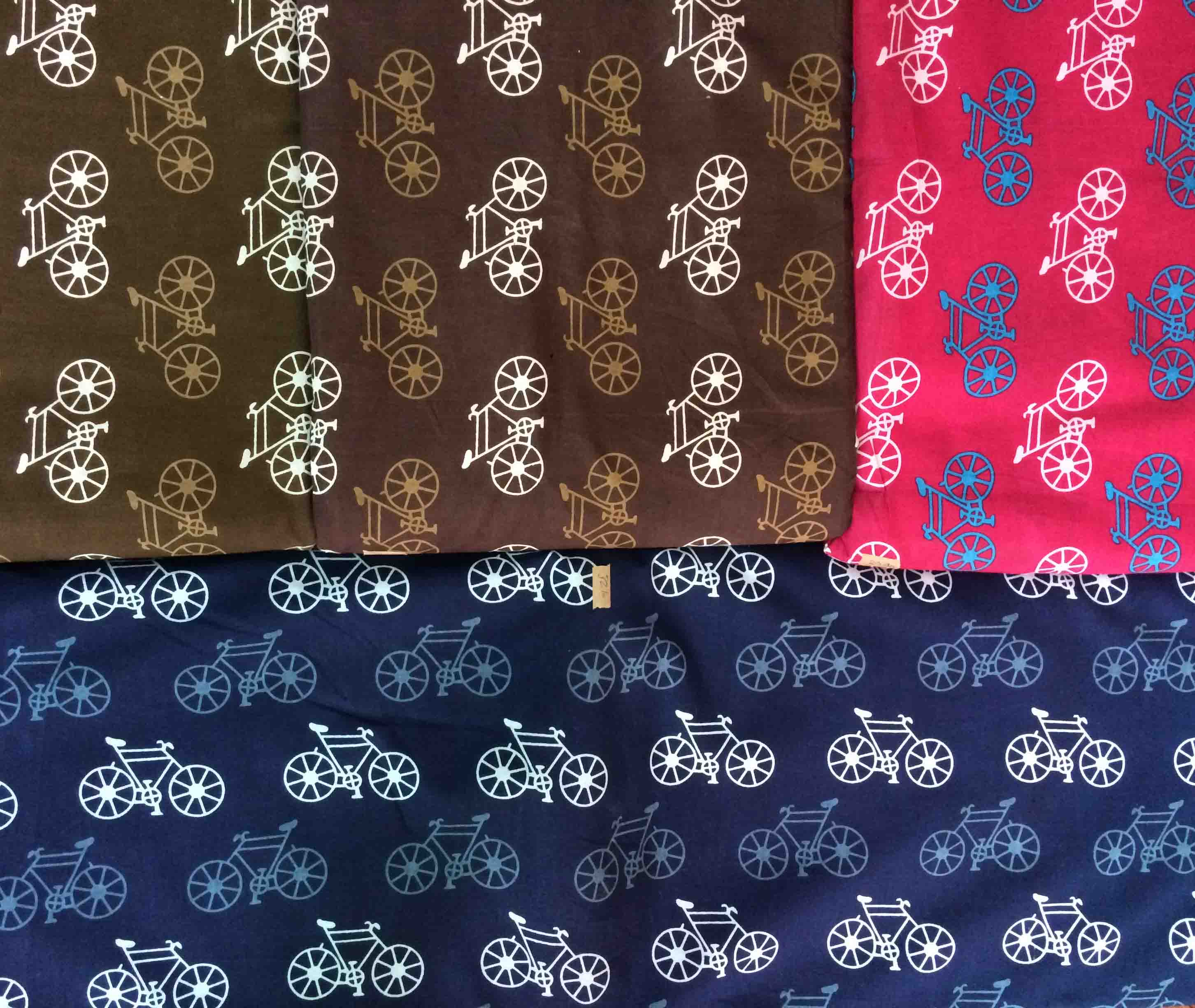 Cycle Printed Cotton Fabric